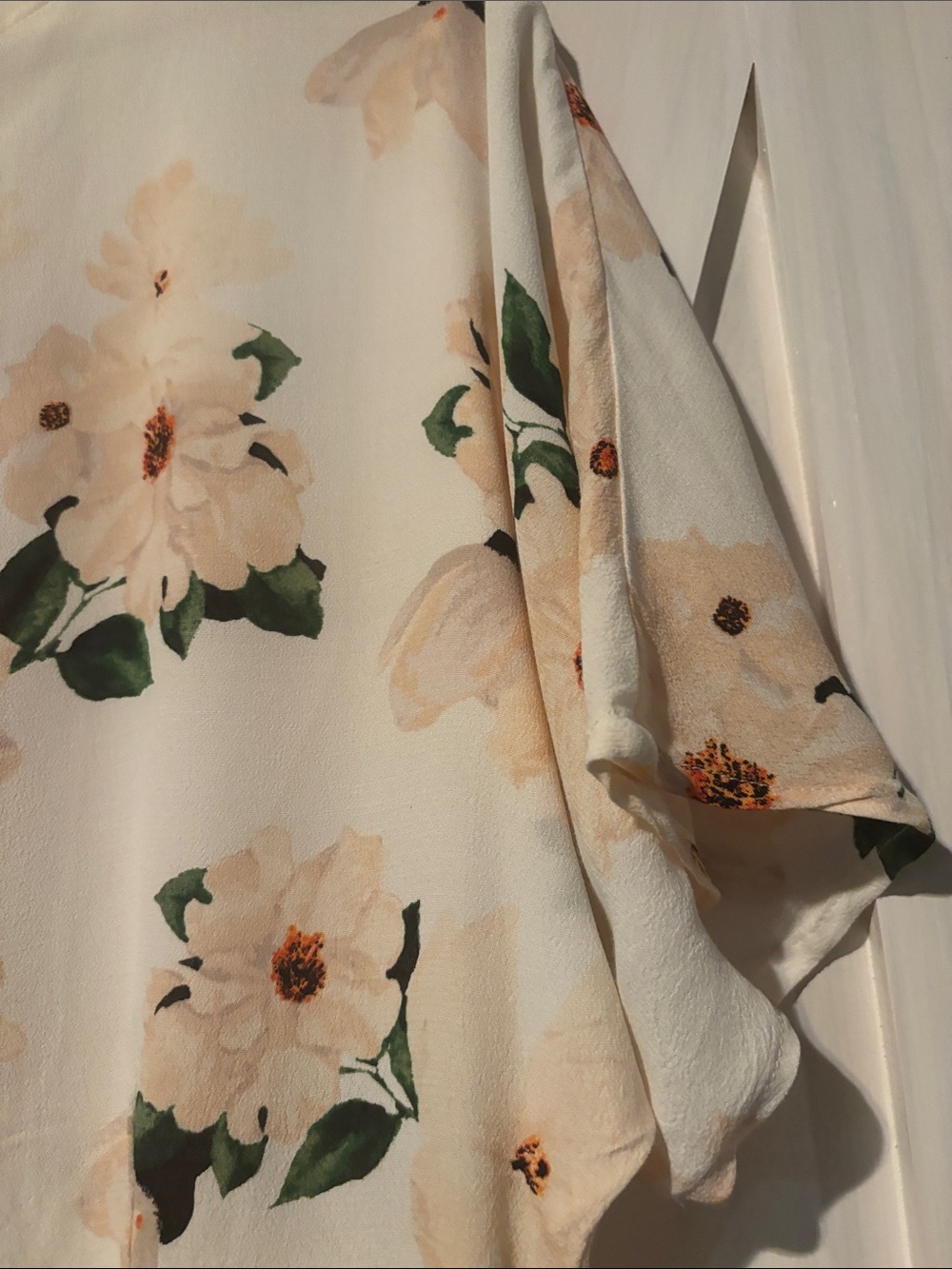 Dynamite Cream Floral Wrap Romper - Picture 10 of 10